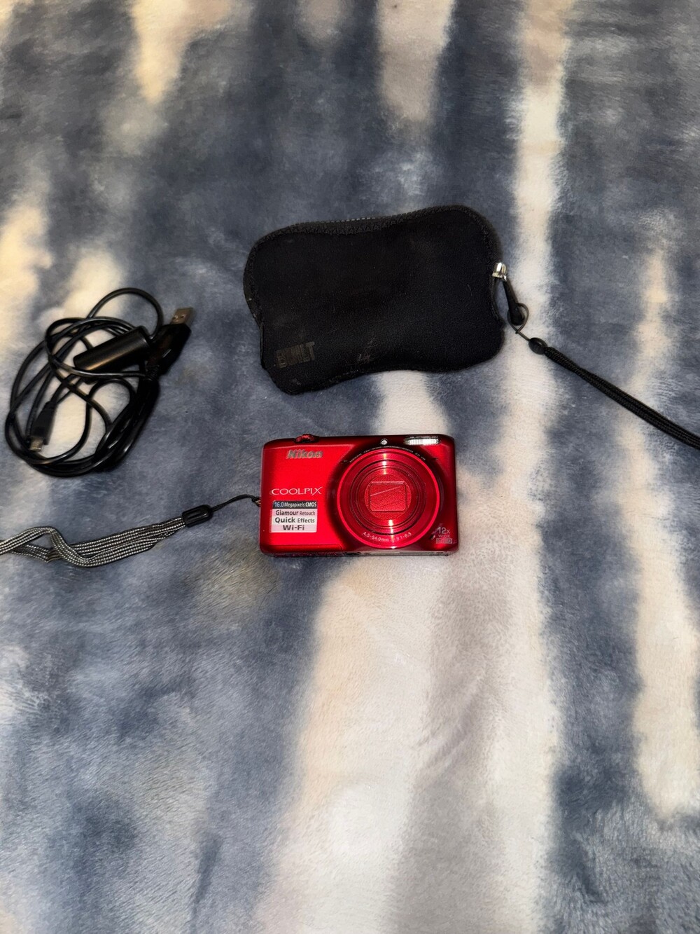 Nikon COOLPIX S6500 Digital Camera 16MP Red 12x Optical Zoom